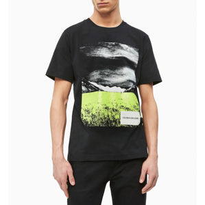 Calvin Klein pánské černé tričko Landscape - S (99)